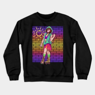 Neon Sunset Skater 3 Crewneck Sweatshirt